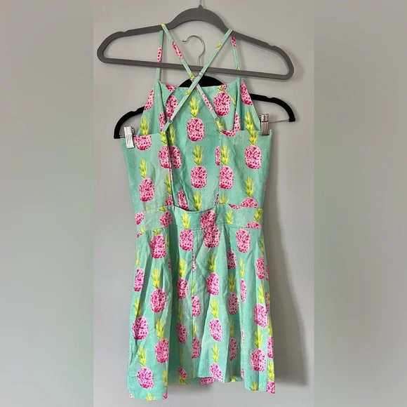 Farm Rio Open Back Pineapple Print Linen Blend Mini Dress - Brazil  Exclusive